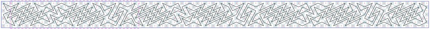 Closed solution on a 7 by 110 board