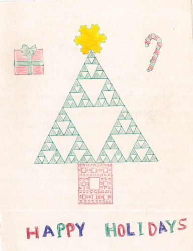 Happy Holidays card from a student